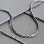 Sterling Silver Oval Snake Necklace, thumbnail 1 of 8