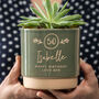 Personalised 50th Birthday Indoor Plant Pot, thumbnail 1 of 6