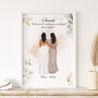 Bridesmaid Thank You Wedding Day Personalised Print, thumbnail 1 of 7