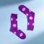 Purple Polka Dot Egyptian Cotton Men's Socks, thumbnail 2 of 4