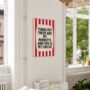 Turns Out These Are My Monkeys Wall Print | Red And Cream Stripe, thumbnail 3 of 5