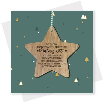 Daddy To Be Christmas Card And Bauble From Bump, 5 of 5