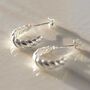 Sterling Silver Braided Hoop Stud Earrings, thumbnail 1 of 5