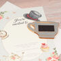 Vintage Tea Party Wedding Invitation Magnet, thumbnail 6 of 7