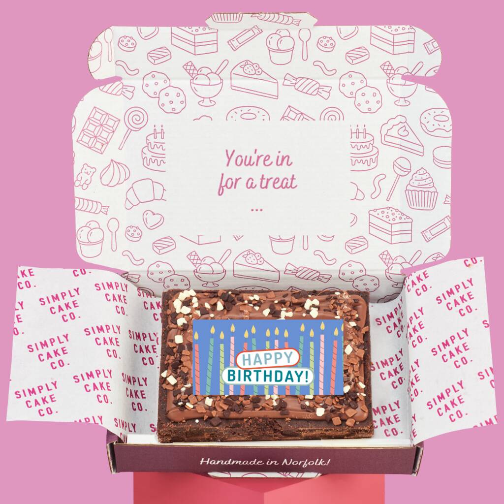 Birthday Candles Image Brownie Slab, 1 of 7