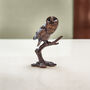 Miniature Bronze Tawny Owl Sculpture, 8th Anniversary, thumbnail 1 of 8