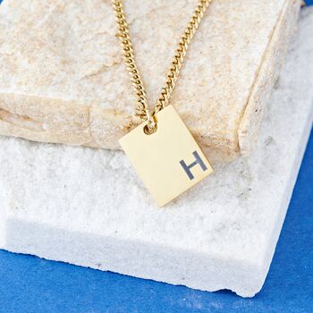 Gold Personalised Name Initials Symbol Letter Pendant Necklace, 5 of 10