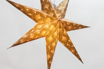 Deco Gold Glitter Paper Star Lantern – 60cm, 4 of 4