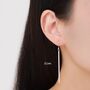 Sterling Silver Asymmetric Dangle Bar Earrings In Sterling Silver, thumbnail 5 of 12