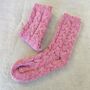 Pink Chunky Knit Socks ~ Boxed, thumbnail 6 of 7