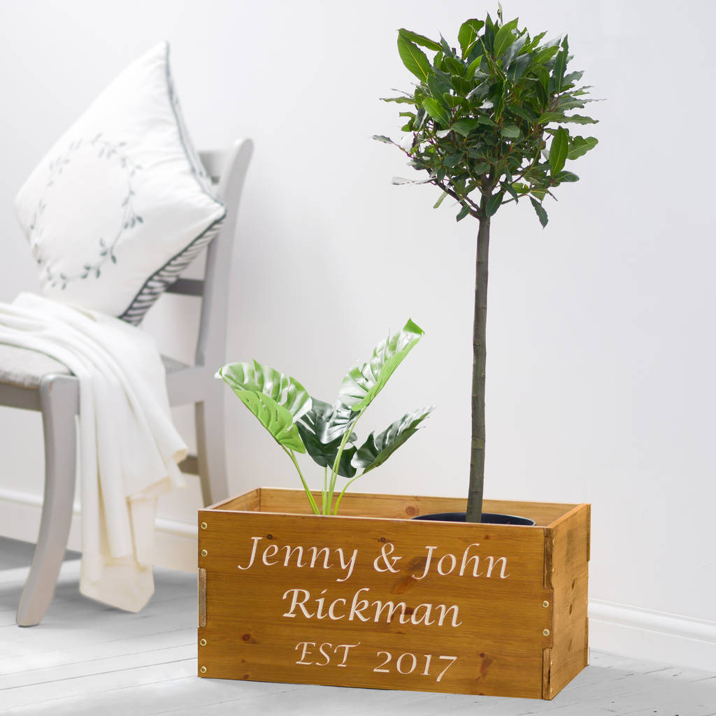 personalised wedding planter by edgeinspired