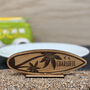 Oak Veneer Surfboard Place Name Setting Wedding Events, thumbnail 4 of 7