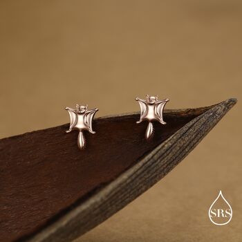 Sterling Silver Flying Squirrel Stud Earrings, 2 of 12