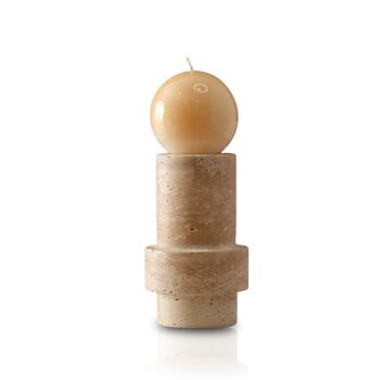 Handmade Beige Travertine Candle Holder, 2 of 2