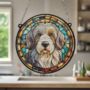 Old English Sheepdog Stained Glass Effect Suncatcher, thumbnail 4 of 6