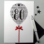 80th Happy Birthday Balloon Sparkle Card, thumbnail 11 of 12