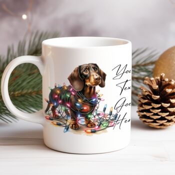 Personalised Dachshund In Christmas Lights, 9 of 12