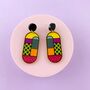 Graphic Pattern Acrylic Earrings, thumbnail 9 of 9