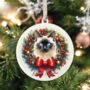 Personalised Cat Christmas Wreath Hanging Decoration, thumbnail 4 of 12