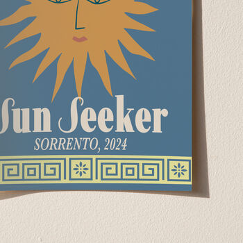 Sun Seeker Summer Holiday Personalised Print, 4 of 8