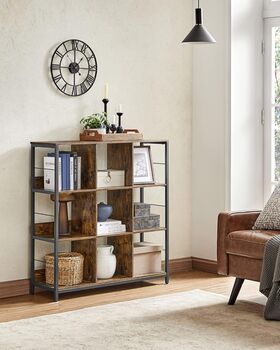 Bookcase Industrial Display Storage Rack Shelf Unit, 3 of 8