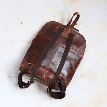 Leather Backpack With Pockets, 3 of 5