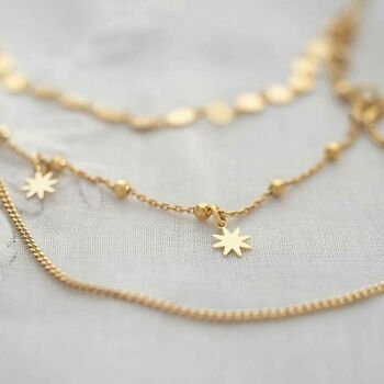 Anoushka Disc And Star Layer Personalised Bracelet, 2 of 7