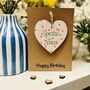 Personalised Niece Birthday Wooden Keepsake Card, thumbnail 1 of 2