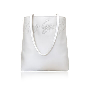 Ivory Satin Mini Handheld Bridal Wedding Handbag, 2 of 4