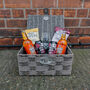 Cider, Craft Beer And Snacks Gift Hamper In Wicker Box, thumbnail 1 of 2