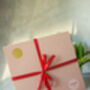 Red Bow Painted Candles And U Pink Holder Gift Set, thumbnail 4 of 5