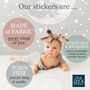 Personalised Sleeping Fawn And Rabbit Wall Sticker, thumbnail 3 of 4