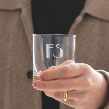 Personalised Art Deco Style Whiskey Glass, 8 of 8