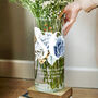 70th Birthday Milestone Watercolour Flowers Glass Vase, thumbnail 3 of 5