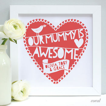 Personalised Our Mummy Is…Framed Print, 2 of 6