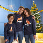 Personalised Cotton Fox Family Adult Christmas Jumper, thumbnail 1 of 5
