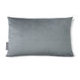 Luxury Super Soft Velvet Cushion Silver Grey, thumbnail 5 of 6