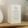 Personalised Baby Girl Memorial Wooden Urn, thumbnail 1 of 7