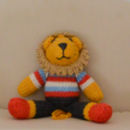 knitted lion toy