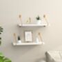 Set Of Two White Wall Mounted Shelves With Brackets, thumbnail 4 of 8