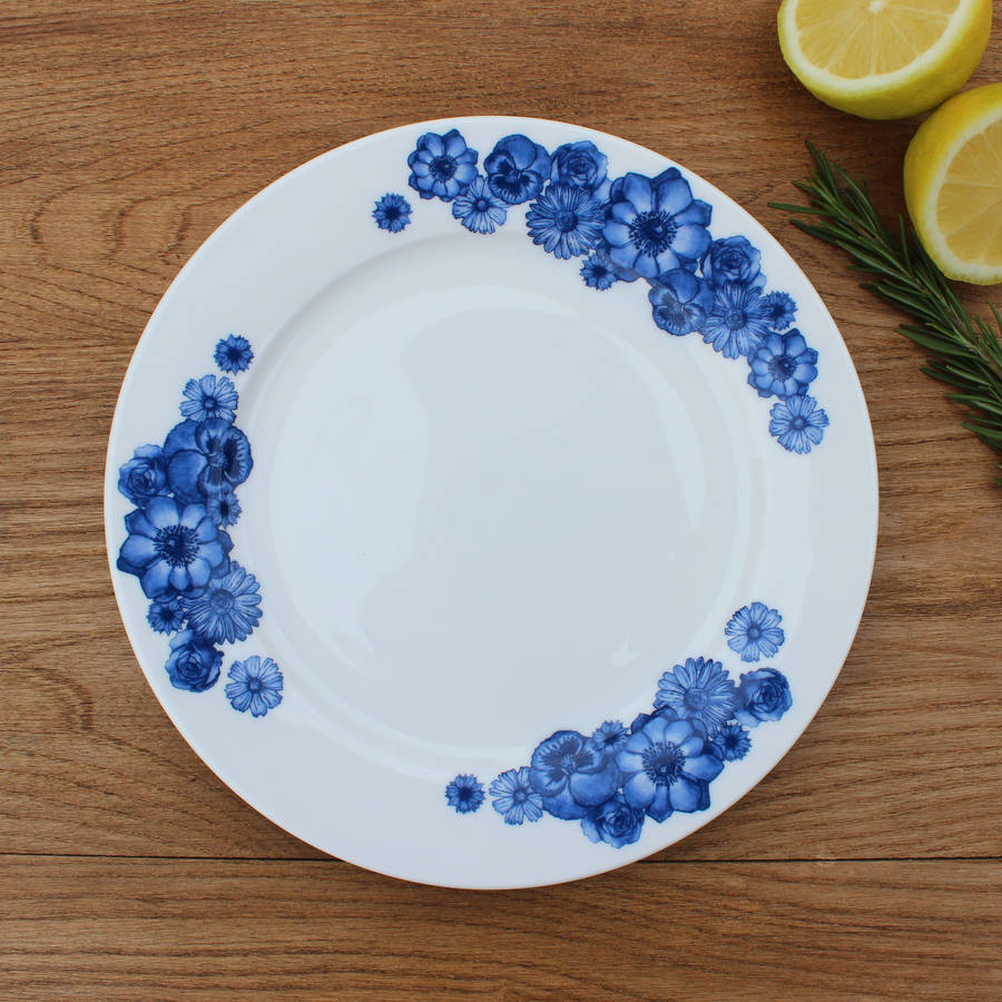‘floral’ bone china side plate by lucy green designs