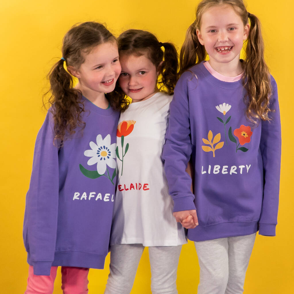 Children's Personalised Birth Flower Sweatshirt, 1 of 6