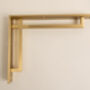 Satin Brass Art Deco Solid Brass Brackets, thumbnail 8 of 8