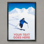 Personalised Skier Print, thumbnail 1 of 6