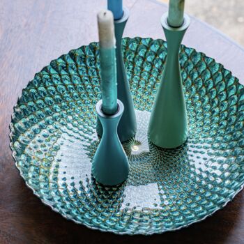 Peacock Design Glass Bowl, 2 of 6