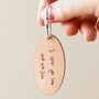 Personalised Handwriting Leather Tag Keyring, thumbnail 2 of 11