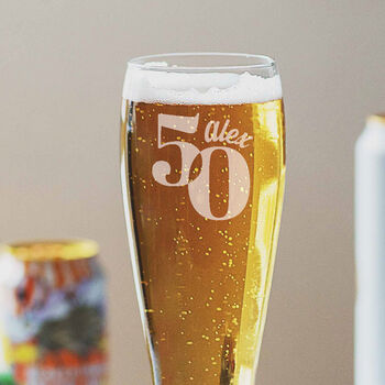 50th Birthday Personalised Pint Glass, 4 of 6