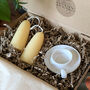 Ceramic 'Cup' Candle Holder Gift Set | Includes Tealights Or Beeeswax Candles, thumbnail 2 of 4