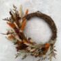 Small Dried Flower Autumn Wreath, thumbnail 2 of 9