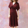 Midi Dress In Deco Velvet Devoree, thumbnail 1 of 3